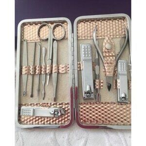 New Professional Nail Care kit Manicure Grooming Set with Travel Case(Rose Gold)